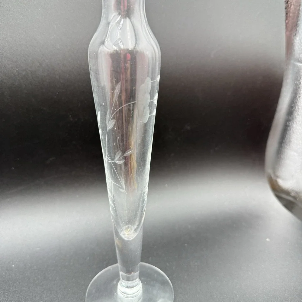Vintage Princess House Heritage Hand blown Crystal Bud Vase 10